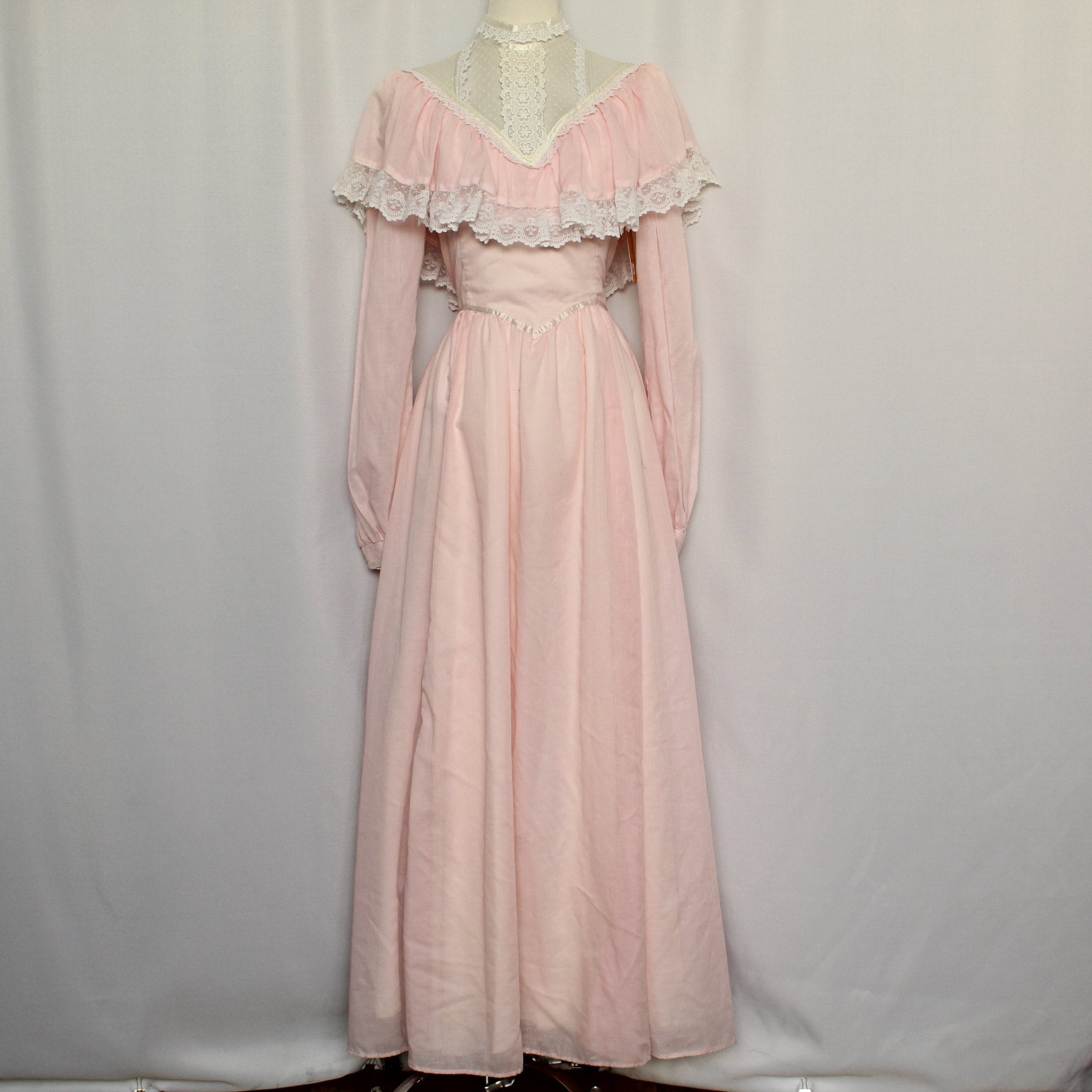 Gunne Sax Baby Pink Prairie Revival Dress | Memo's Vintage